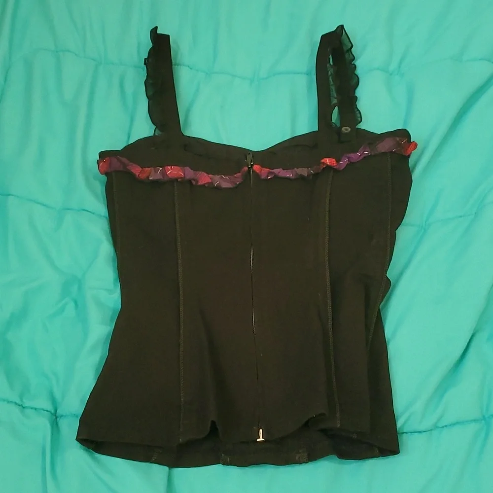 Tripp NYC Corset size XS w/ Red and Purple Plaid accents - Picture 8 of 8